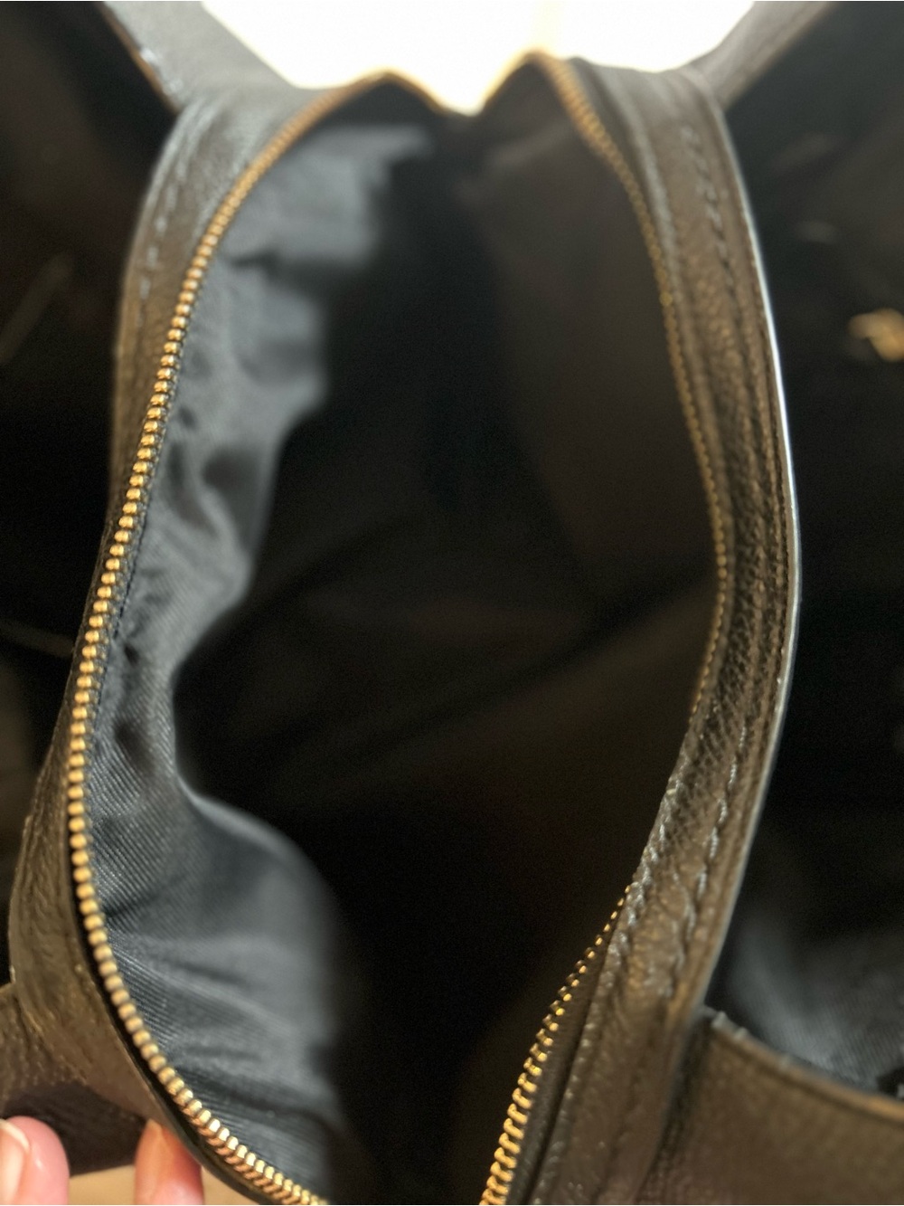 Coach Edie Black Pebbled Leather Shoulder Bag - Picture 15 of 15